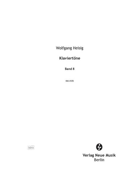 Wolfgang Heisig: Klaviertöne - Band 8 für Klavier solo, Noten