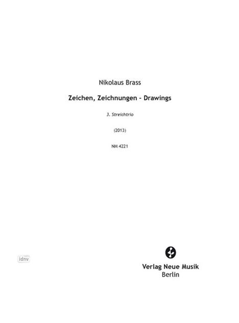 Nikolaus Brass: Zeichen, Zeichnungen - Drawings (2013), Noten