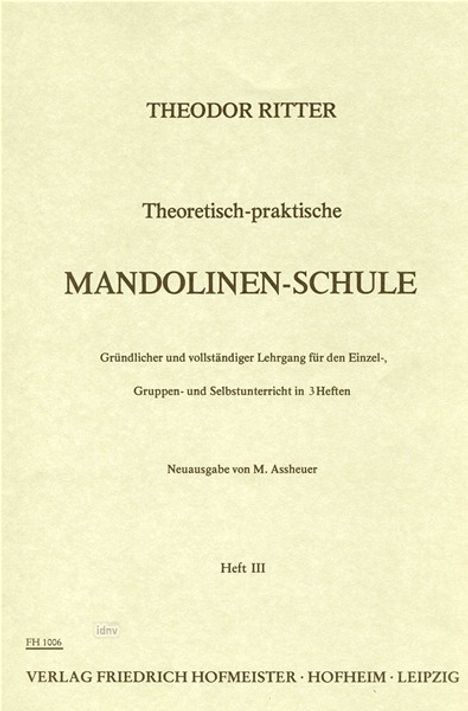 Theoretisch-praktische Mandolinen-Schule. H.3, Noten