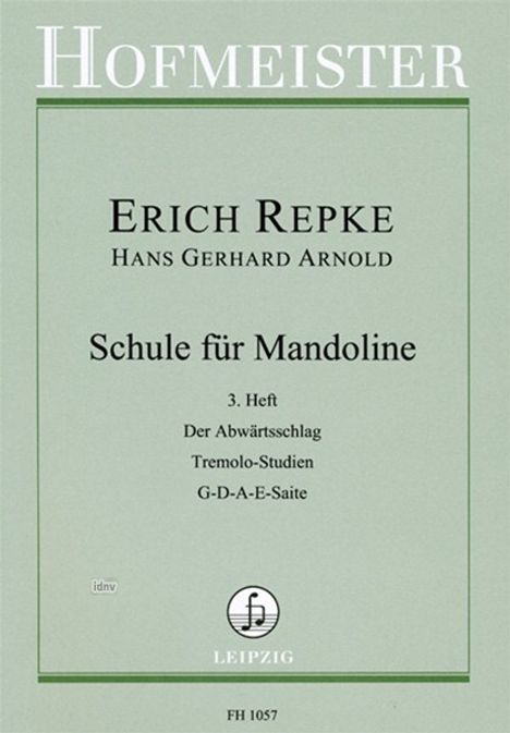 Erich Repke: Schule für Mandoline, Teil III, Noten
