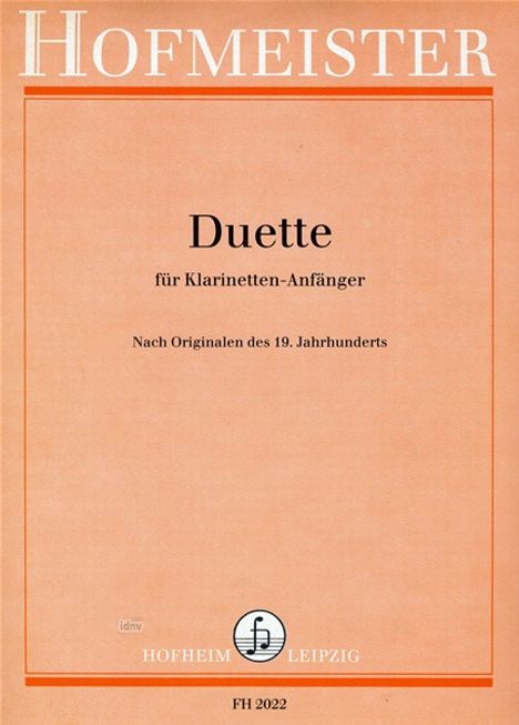 Duette für Klarinetten-Anfänger, Noten