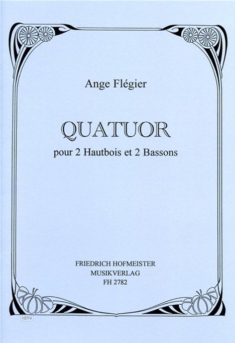 Ange Flegier: Quatuor, Noten