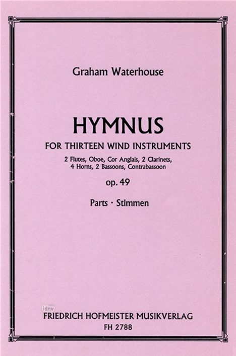 Graham Waterhouse: Hymnus für thirteen wind instruments op. 49, Noten