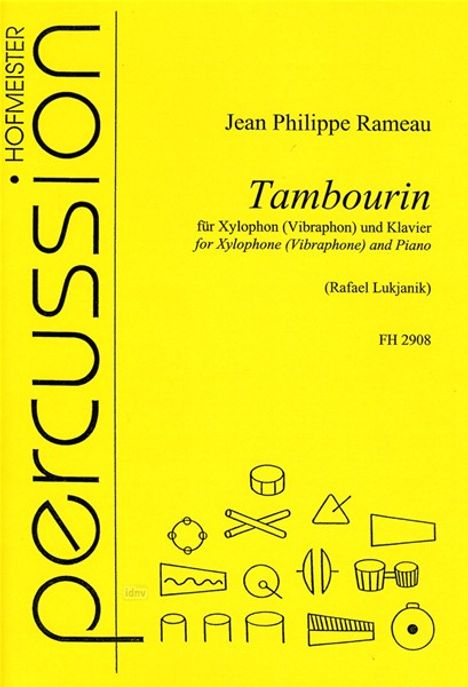 Jean Philippe Rameau: Tambourin, Noten