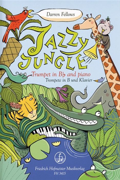 Darren Fellows: Jazzy Jungle, für Trompete in B u. Klavier, Buch