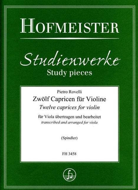 Zwölf Capricen für Violine, Noten