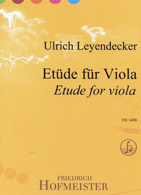 Etüde für Viola, Noten