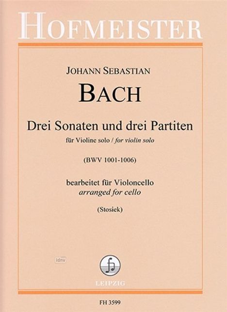 Johann Sebastian Bach: Drei Sonaten und drei Partiten Violine solo BWV 1001-1006, Noten