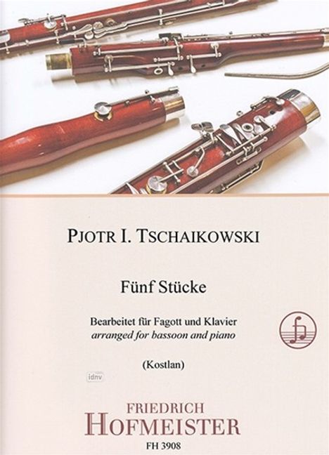 Peter Iljitsch Tschaikowsky: Fünf Stücke, Noten