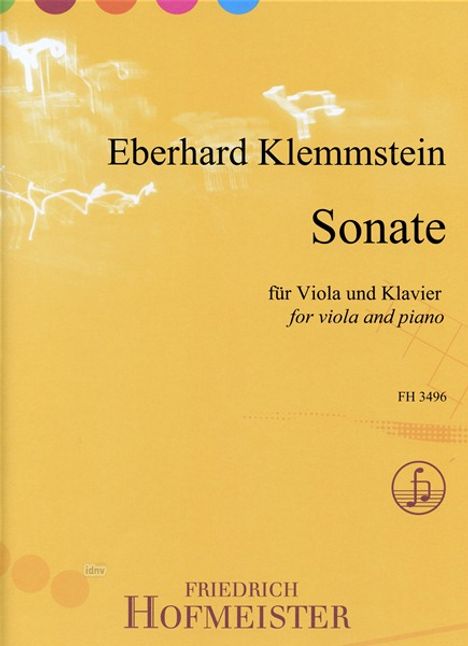 Eberhard Klemmstein: Sonate für Viola und Klavier, Noten