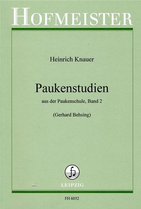 Heinrich Knauer: Paukenstudien, Noten