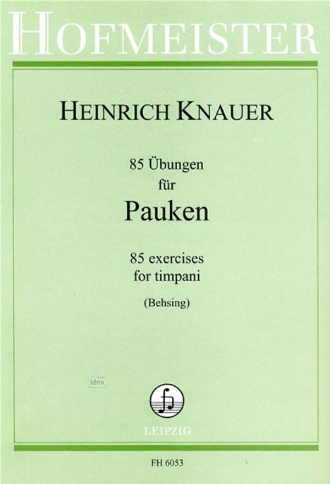 Heinrich Knauer: 85 Übungen für Pauken, Noten