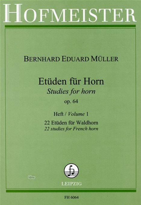 Bernhard Eduard Müller: Etüden für Horn op. 64, Noten