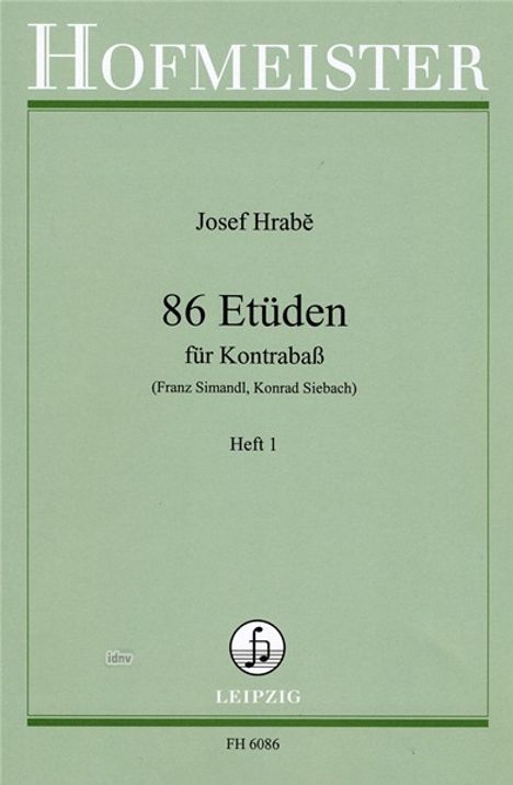 Josef Hrabé: 86 Etüden, Heft 1, Noten