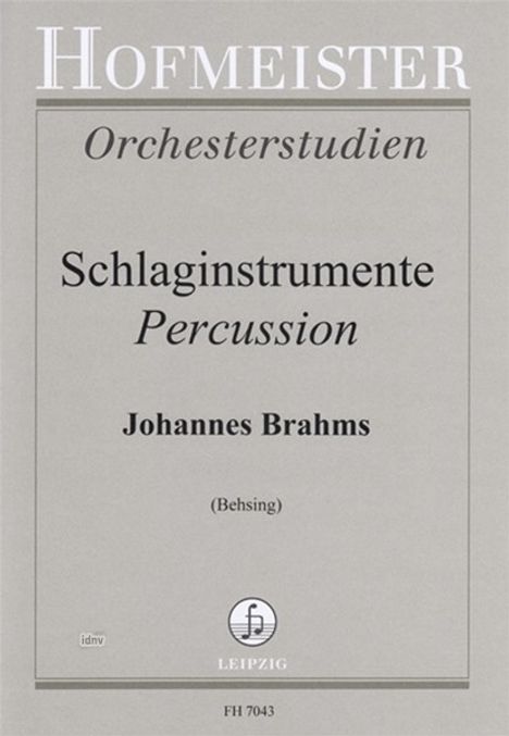 Orchesterstudien für Schlaginstrumente, Noten