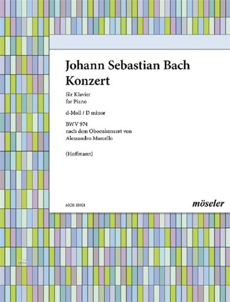 Johann Sebastian Bach: Konzert d-Moll BWV 974, Noten