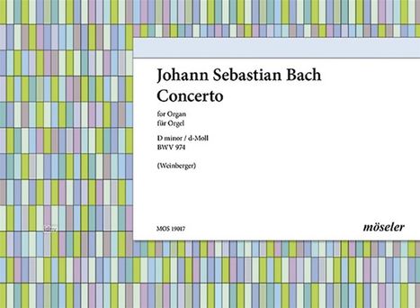 Johann Sebastian Bach: Concerto d-Moll BWV 974, Noten