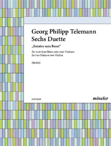 Georg Philipp Telemann: 6 Duette/Sonaten op. 2 TWV 40:101-106, Noten