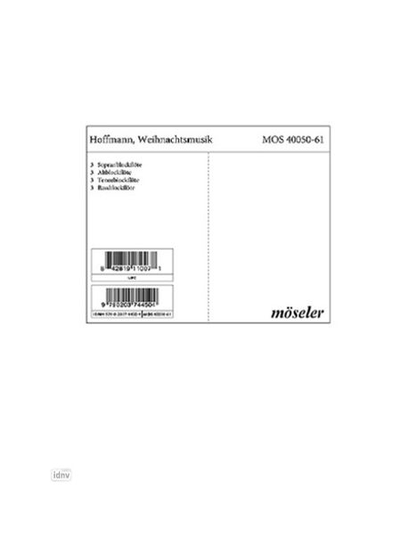 Weihnachtsmusik Alter Meister, Noten