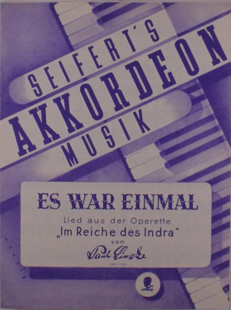 Paul Lincke: Es war einmal, Noten