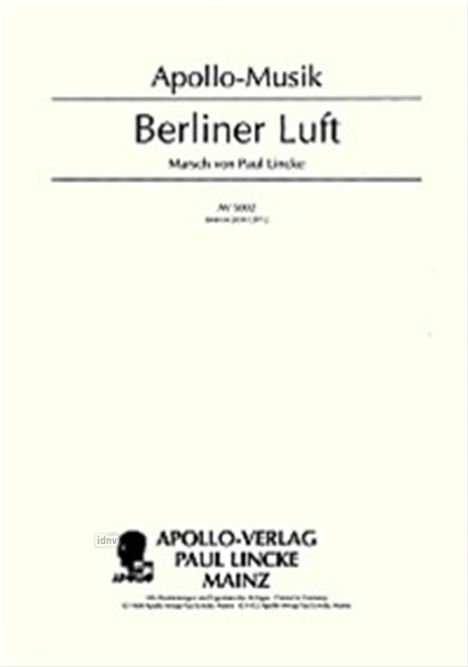 Paul Lincke: Berliner Luft, Noten