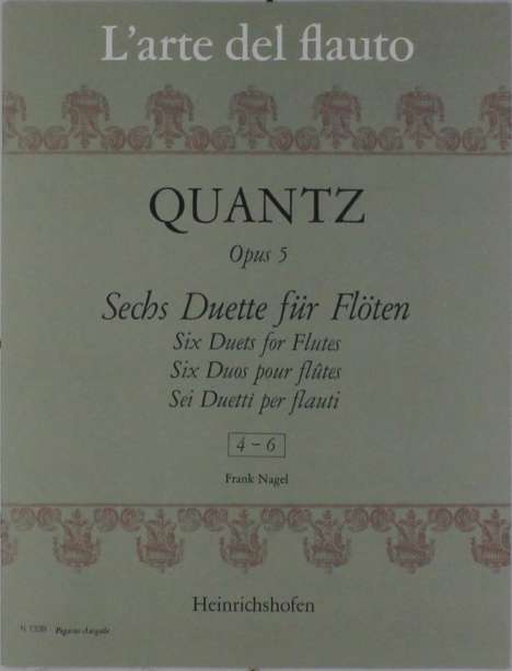 Johann Joachim Quantz: Sechs Duette für Flöten op. 5, Noten