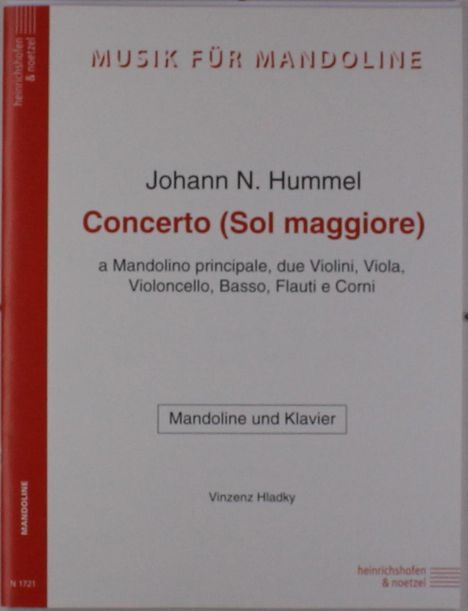 Johann Nepomuk Hummel: Concerto Sol maggiore G-Dur -, Noten