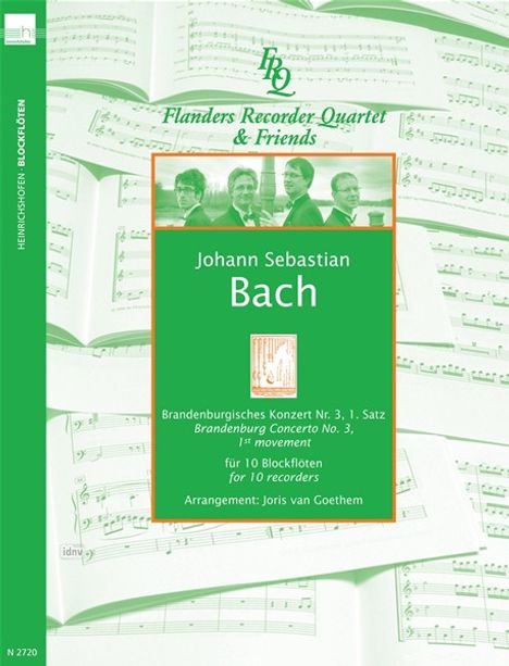 Johann Sebastian Bach: Brandenburgisches Konzert Nr. 3, 1. Satz, Noten