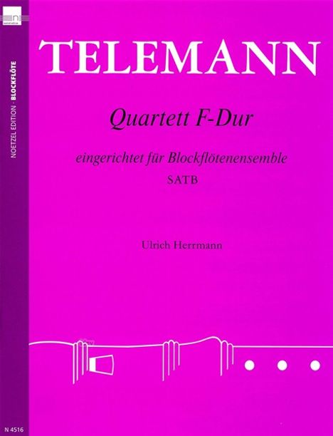 Georg Philipp Telemann: Quartett F-Dur, Noten