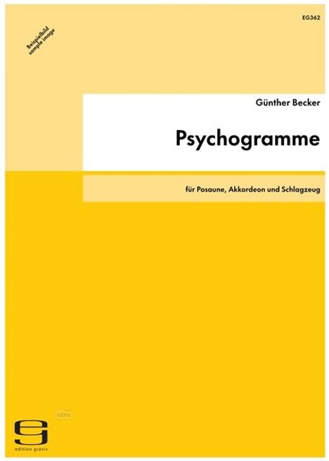 Günther Becker: Psychogramme für Posaune, Akkordeon und Schlagzeug (1992), Noten