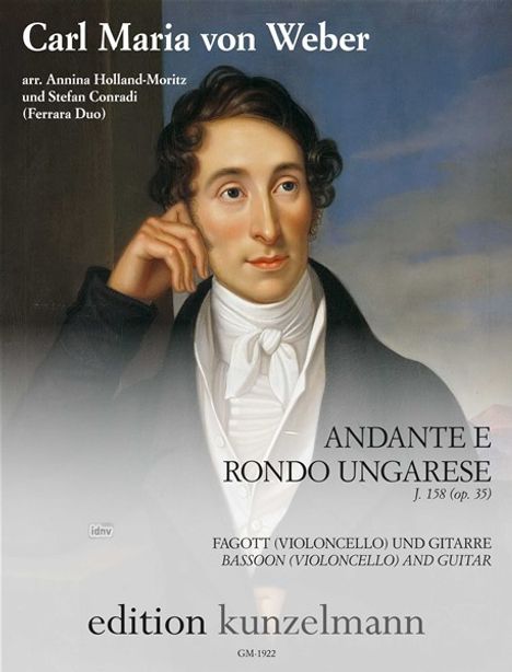 Carl Maria von Weber: Andante e Rondo Ungarese für Fagott (Violoncello) und Gitarre c-Moll op. 35, Noten