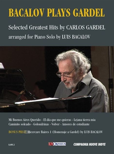 Carlos Gardel: Bacalov Plays Gardel. Selected Greatest Hits by Carlos Gardel arranged for Piano Solo by Luis Bacalov, Noten