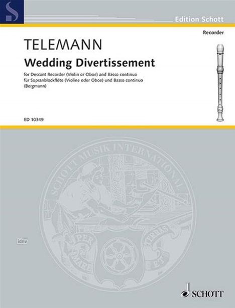 Georg Philipp Telemann: Hochzeits-Divertissement, Noten