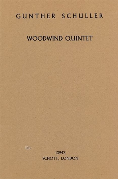 Gunther Schuller: Woodwind Quintet, Noten