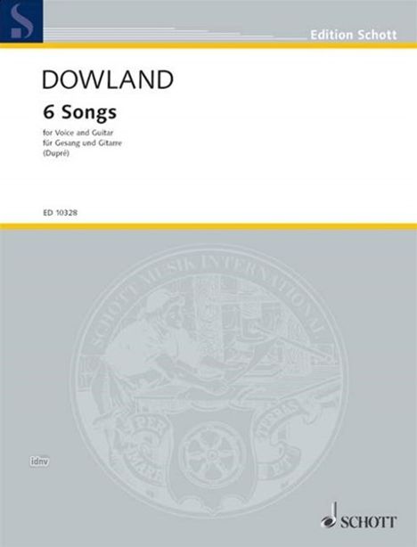 John Dowland: Dowland, John       :6 Songs /E /GES (misti),, Noten