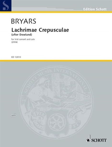 Gavin Bryars: Lachrimae Crepusculae, Noten