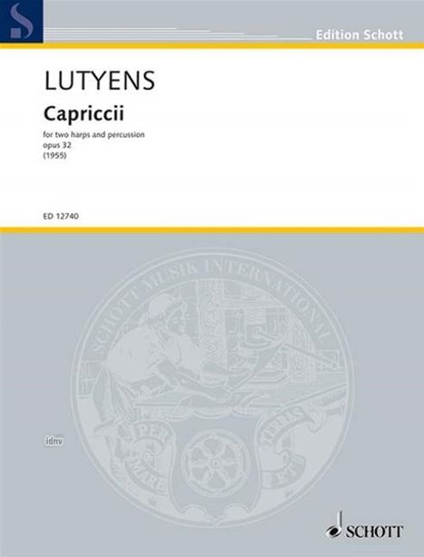 Elisabeth Lutyens: Capriccii op. 32, Noten