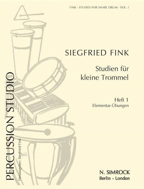 Siegfried Fink: Studien für kleine Trommel Vol. 1, Noten