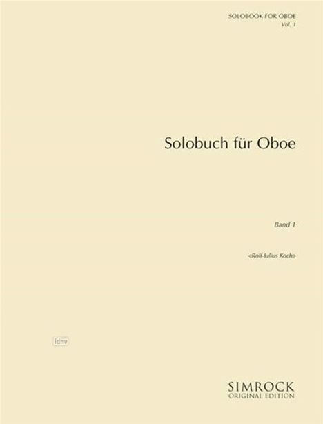 Solobuch für Oboe, Noten