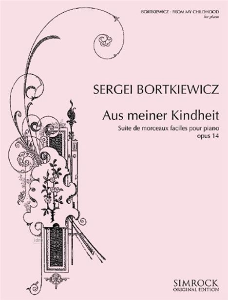 Serge Bortkiewicz: Aus meiner Kindheit op. 14, Noten