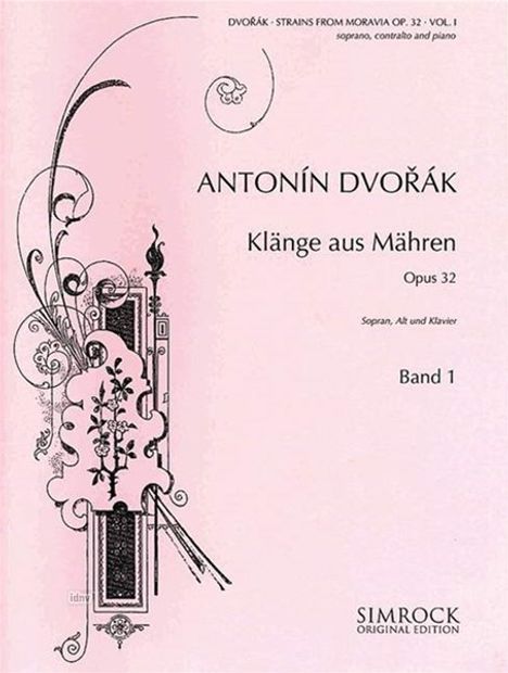 Antonin Dvorak: Klänge aus Mähren op. 32, Noten