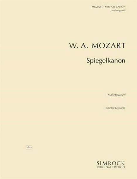 Wolfgang Amadeus Mozart: Mozart,W.A.         :Spieg... /P,E /2Mar/Glsp/Vibr, Noten