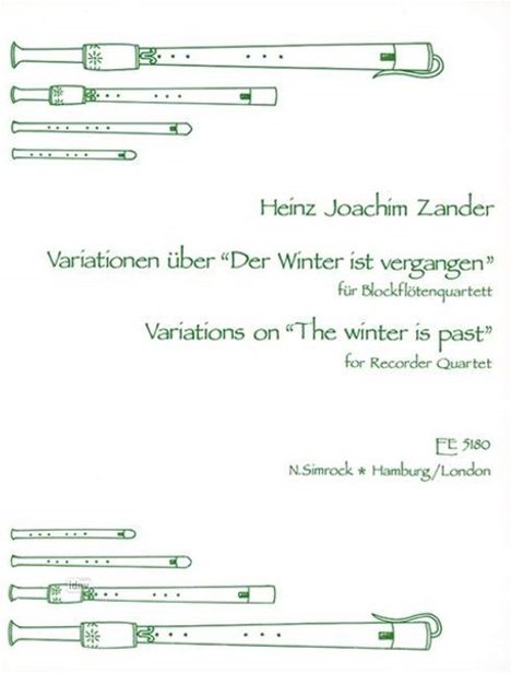 Heinz Joachim Zander: Variationen, Noten