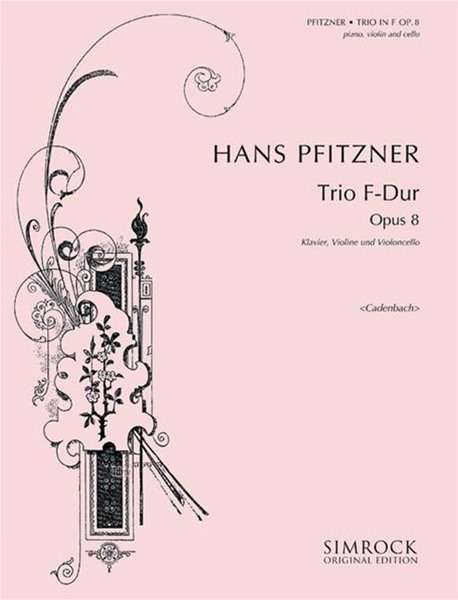 Hans Pfitzner: Klaviertrio, op.8, Noten