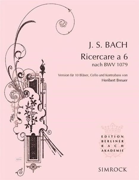 Johann Sebastian Bach: Ricercare a 6 BWV 1079, Noten
