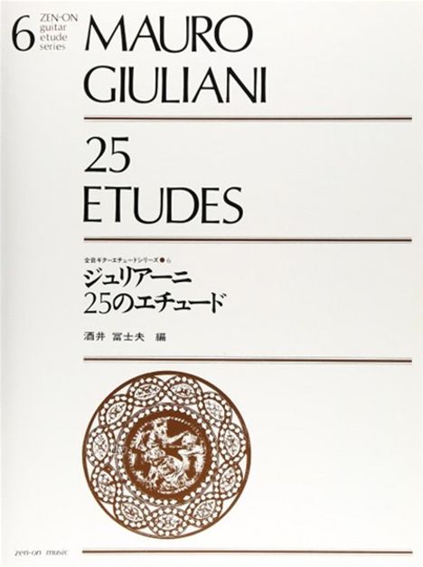 Mauro Giuliani: 25 Etüden, Noten