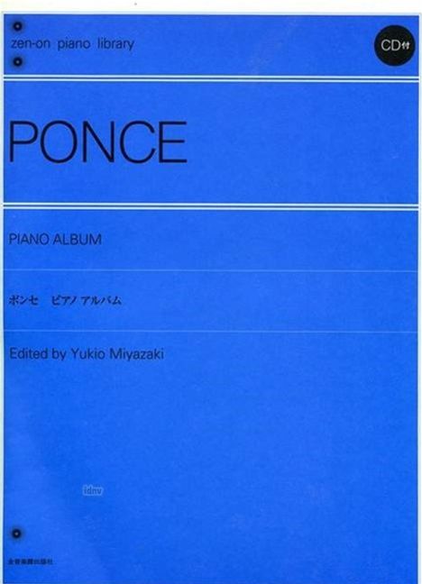 Manuel Maria Ponce: Piano Album, Noten