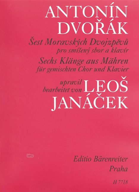 Antonin Dvorak: Dvorák, Antonín /Bea:Sechs Klänge aus Mähren /, Noten