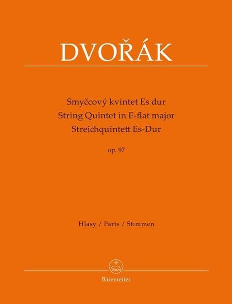 Antonin Dvorak: Streichquintett Es-Dur op. 97, Noten