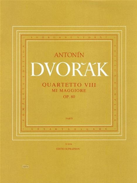 Antonin Dvorak: Streichquartett Nr. 8 E-Dur op, Noten